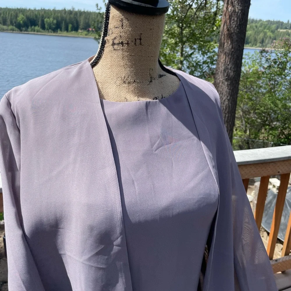 NWT Mother of The Bride Chiffon Tiered Ruffles Long Formal Evening Gowns - Picture 6 of 10